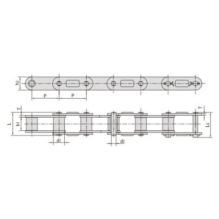 Dây xích thép nông nghiệp loại CA theo tiêu chuẩn ANSI