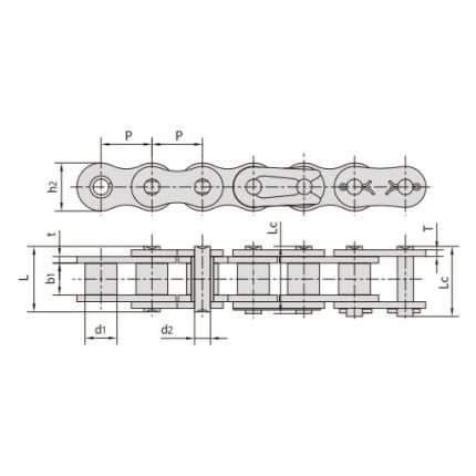 Xích con lăn mạ Dacromet