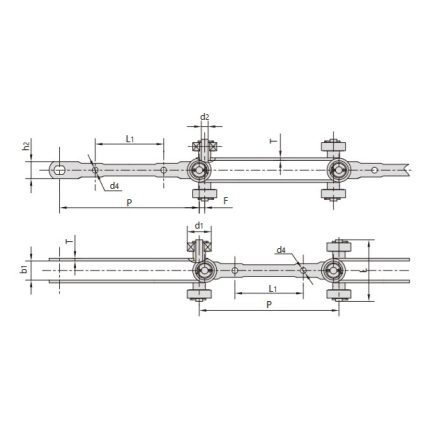Xích truyền động có hai bản lề