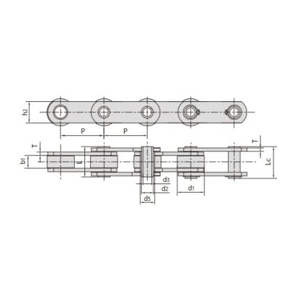 Dây chuyền xích truyền động trục rỗng series FVC