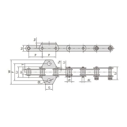 Dây xích máy nông nghiệp có vòng O-ring