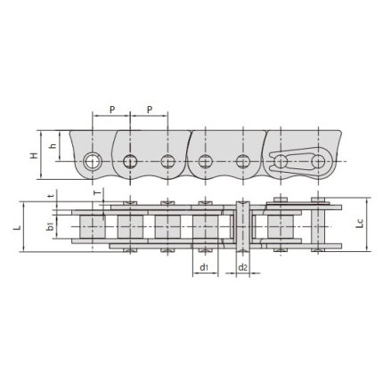 Xích thép không gỉ chống cong vênh dùng để đẩy cửa sổ