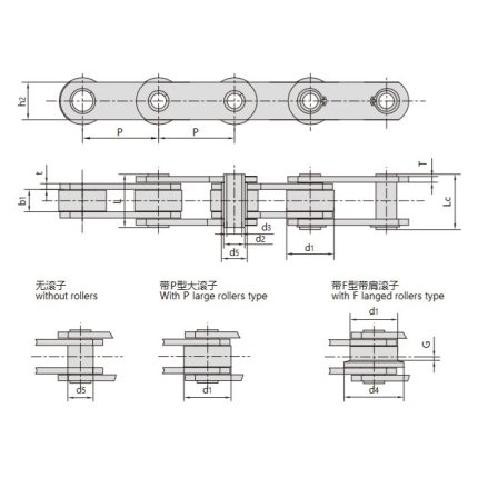 Dây chuyền xích rỗng trục zc series