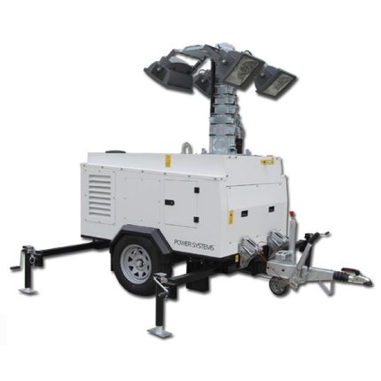 Tháp đèn di động diesel halogen kim loại với hệ thống nâng thủy lực