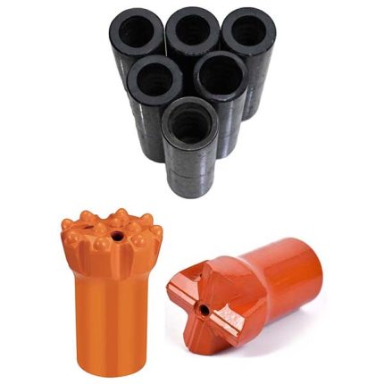 Mũi khoan có ren T38, tâm lõm, nút thu hồi